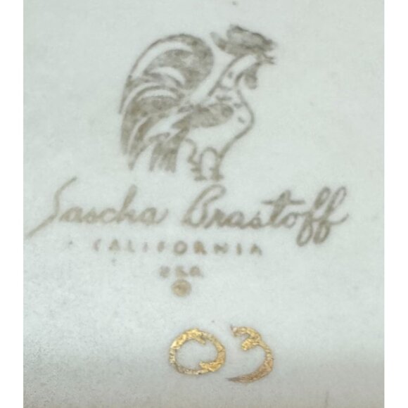 Sascha Brastoff California MCM Ceramic Dish With Abstract Hand Painted Design '0 - Picture 4 of 7